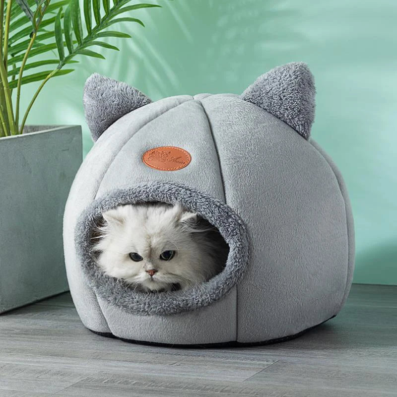 Novo Conforto de Sono Profundo no Inverno Cama para Gatos Iittle Mat Basket Pequenos Produtos para Cães Animais de Estimação Tenda Aconchegante Caverna Ninho Interior Cama Gato